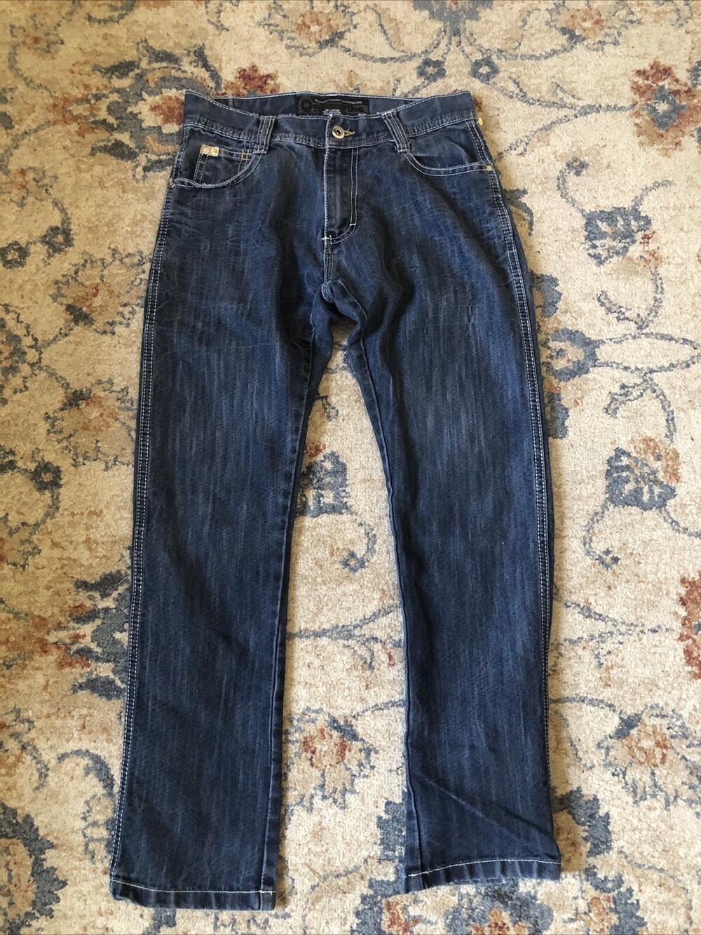 Vintage Southpole 8180 Jeans Mens 29 Grey Distressed Denim Baggy Y2K